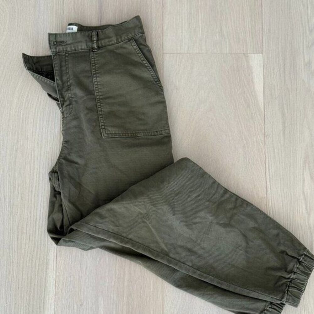 Studio Sunday Cotton Twill Cargo Pant in Army Green, Size Medium